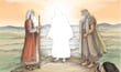 Jesus' transfiguration with Moses and Elijah