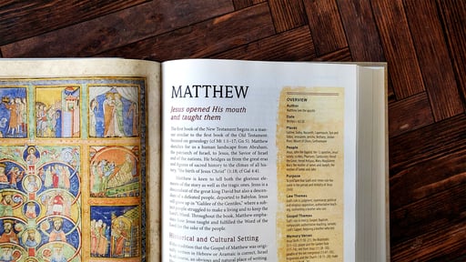 Photo of Lutheran Bible Companion introduction to Matthew