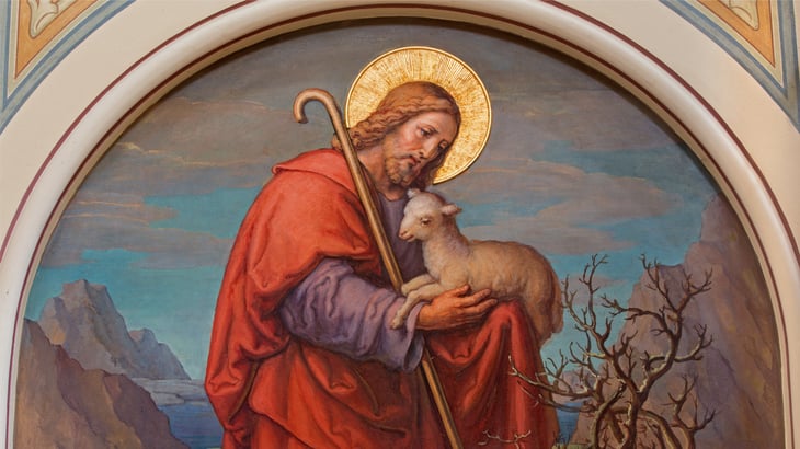 The Christ Predicted by Messiah Holds a Lamb