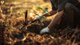 A person gardening 