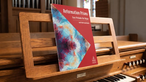 Music book on an organ