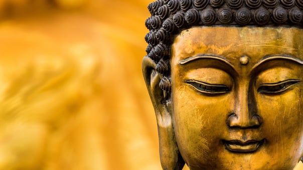 Closeup of Buddha statue