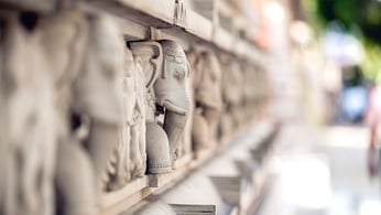 Elephant carvings on a Hindu temple