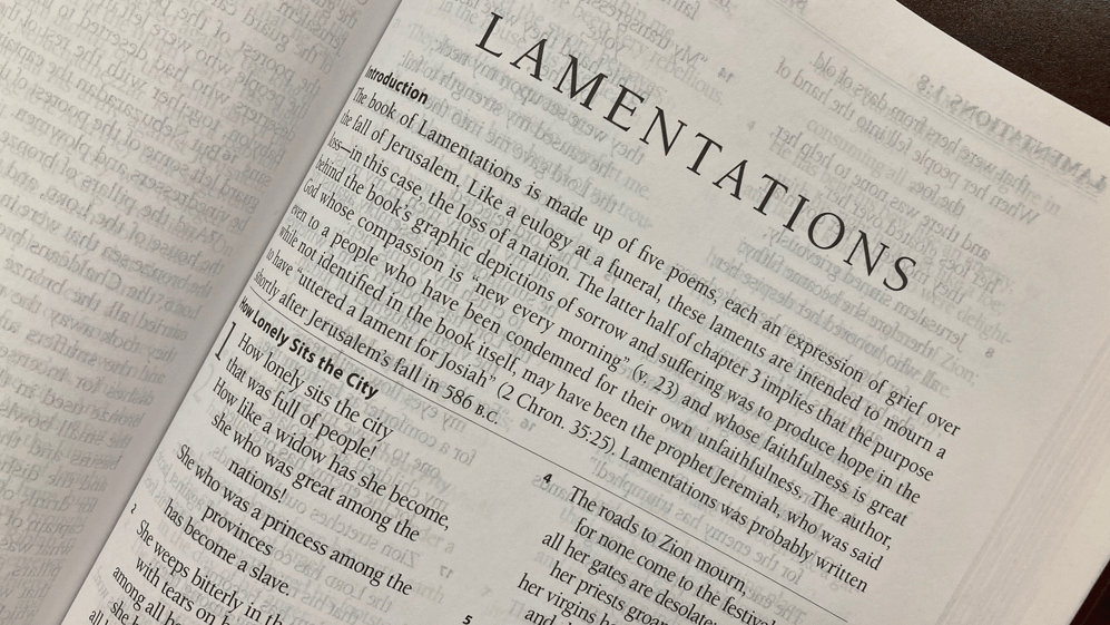 The opening chapter of the book of Lamentations
