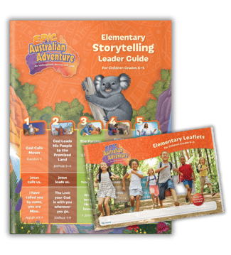 VBS 2025 Elementary Storytelling Leader Guide with Elementary Leaflet