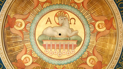 Lamb of God (Agnus Dei) artwork from Saint-Franois Xavier church in France