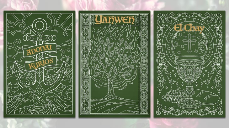 Artwork reflecting the names of God from Michelle Diercks’ Bible study, Promised Hope
