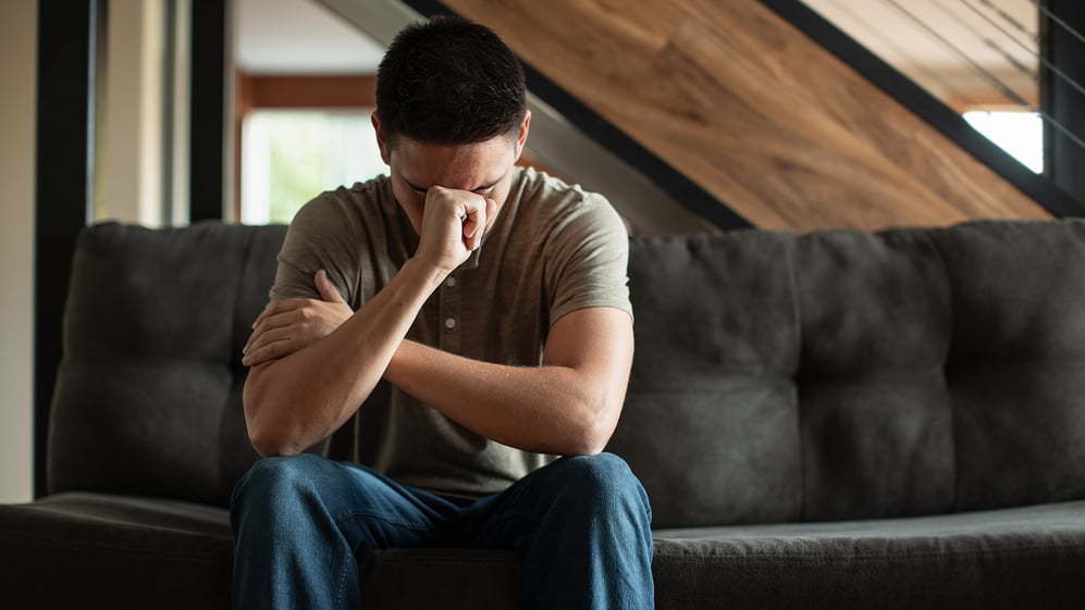 Unsure man experiencing change and doubt