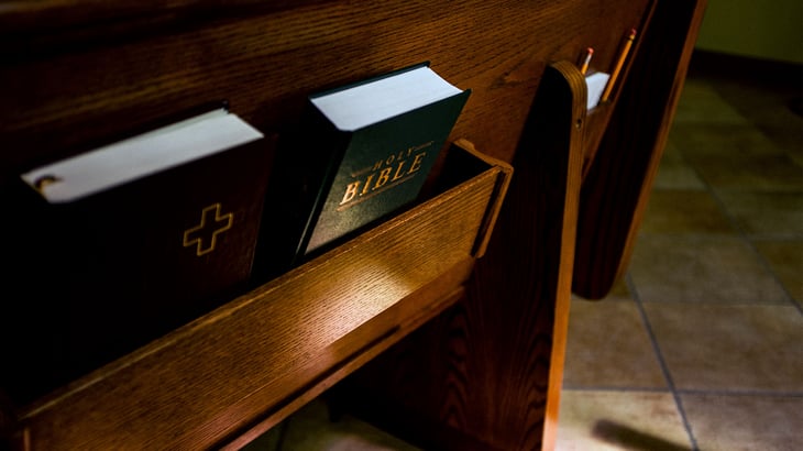 Lutheran Service Book Hymnal in Pew