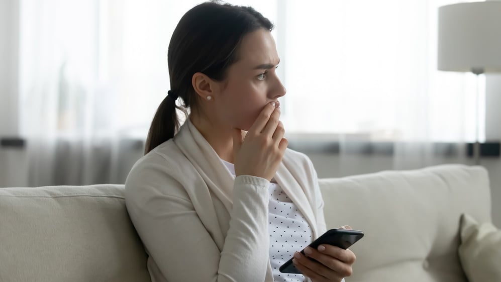 Anxious woman
