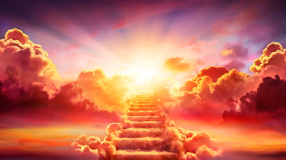 Cloud forming stairs to Heaven