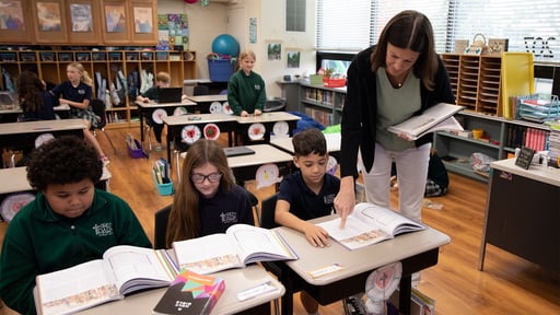 Lutheran grade school classroom